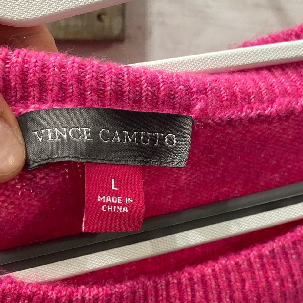 Vince Camuto Fuchsia Pink Crew Neck‎ Sweater NWT❗️ - Picture 2 of 8